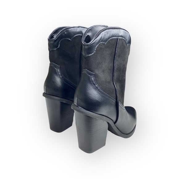 new Dolce Vita ⌘ Nichole Western Chunky Heel Sleek Cowboy Boot ⌘ Black ⌘ 6.5M - Picture 5 of 16